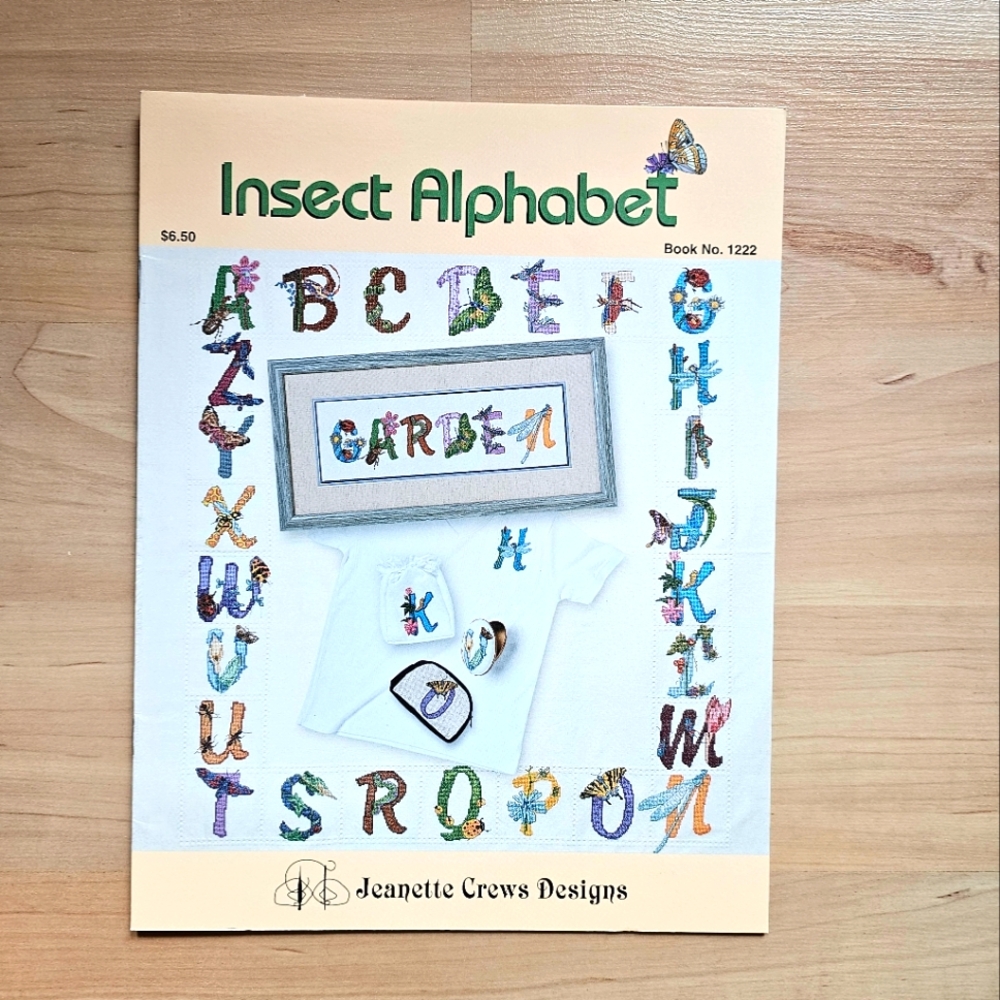 Leaflet Cross Stitch Jeanette Crews "Insect Alphabet"